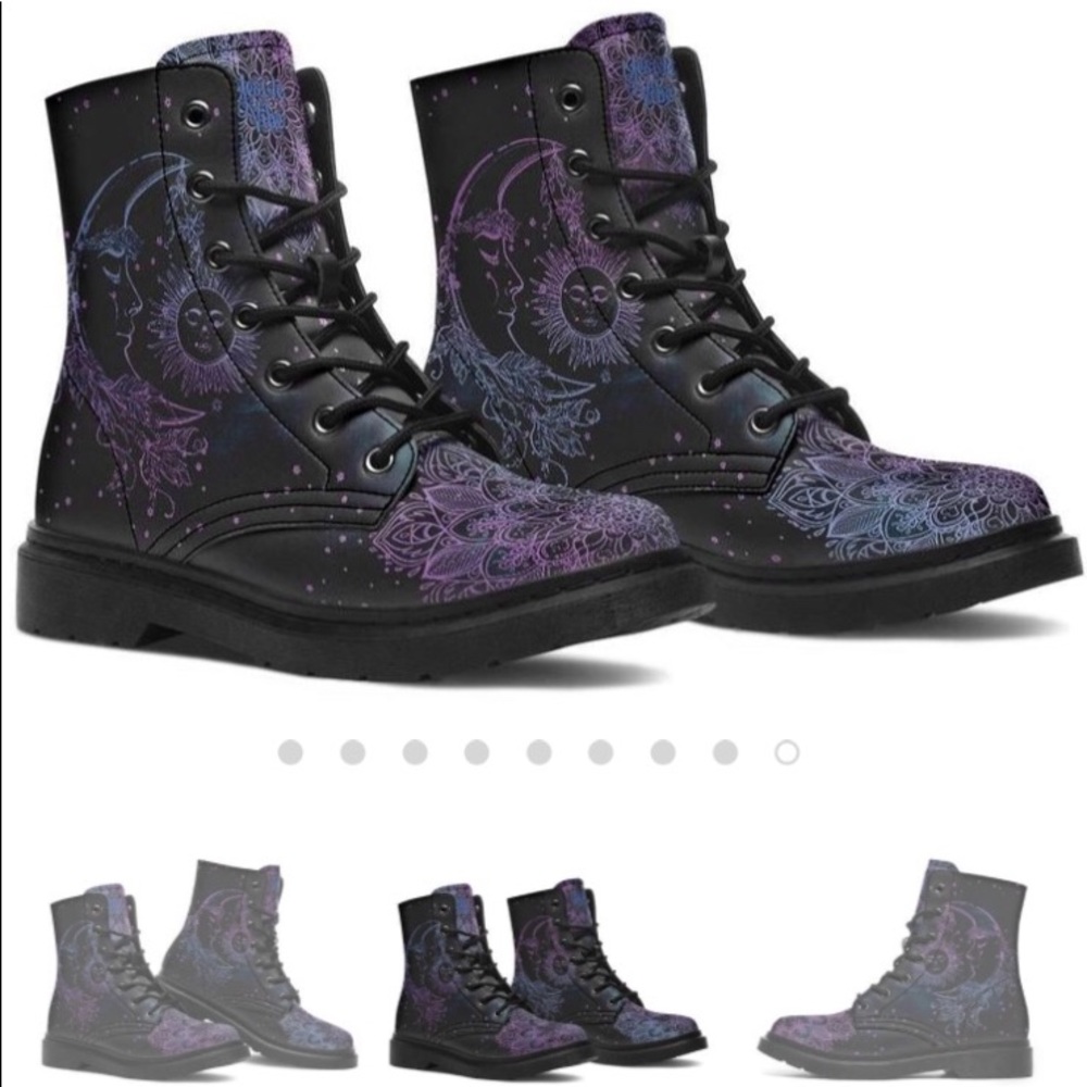 Yes We Vibe Custom Sun & Moon Combat Boots